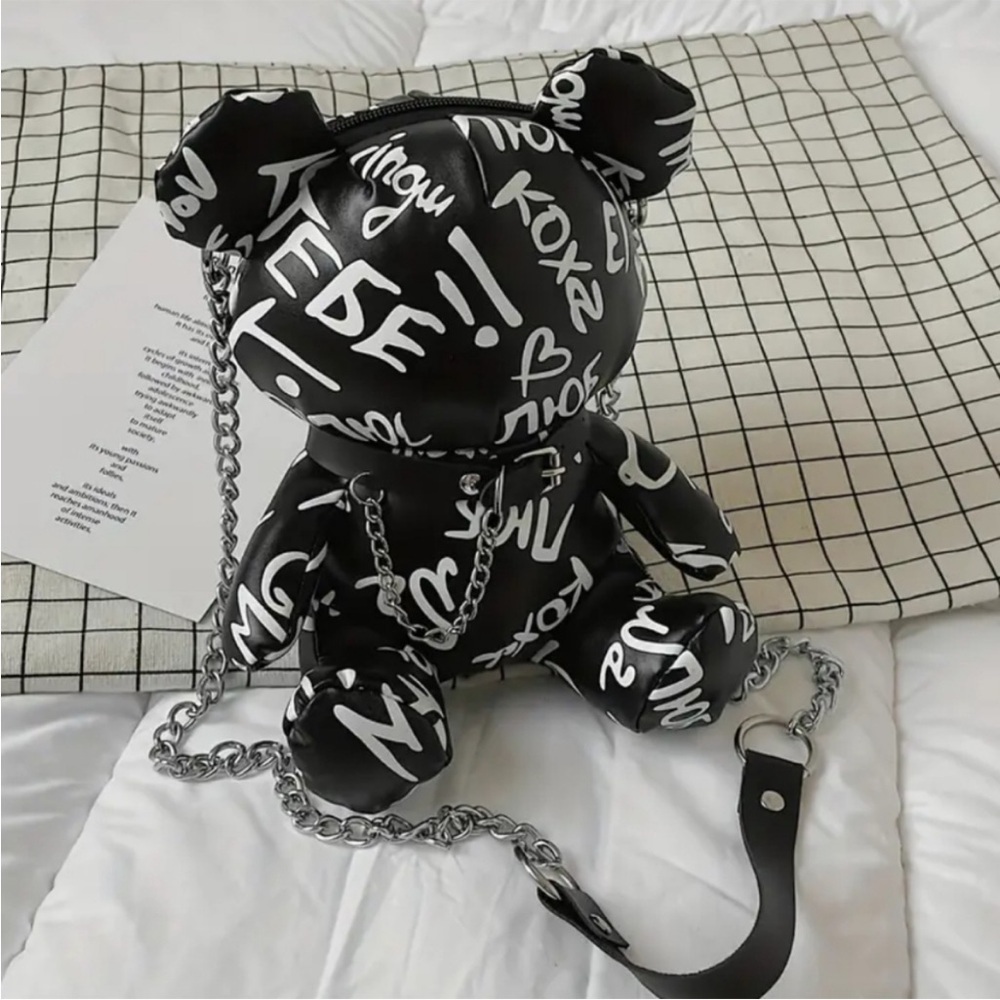 Metal Teddy Bear Purse - Picture 2 of 4